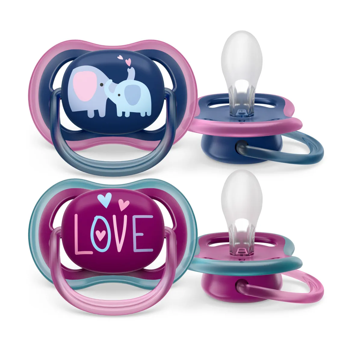 2 ciucci ultra air 18+ mesi colore blu/viola – philips avent
