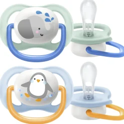 2 ciucci ultra air collection 0-6 mesi con tettarella simmetrica ortodontica – animaletti – philips avent