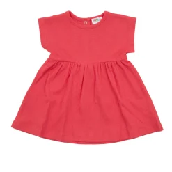 Abito basic giromanica bimba corallo