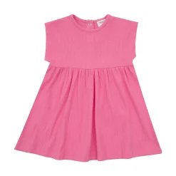 Abito basic giromanica bimba rosa