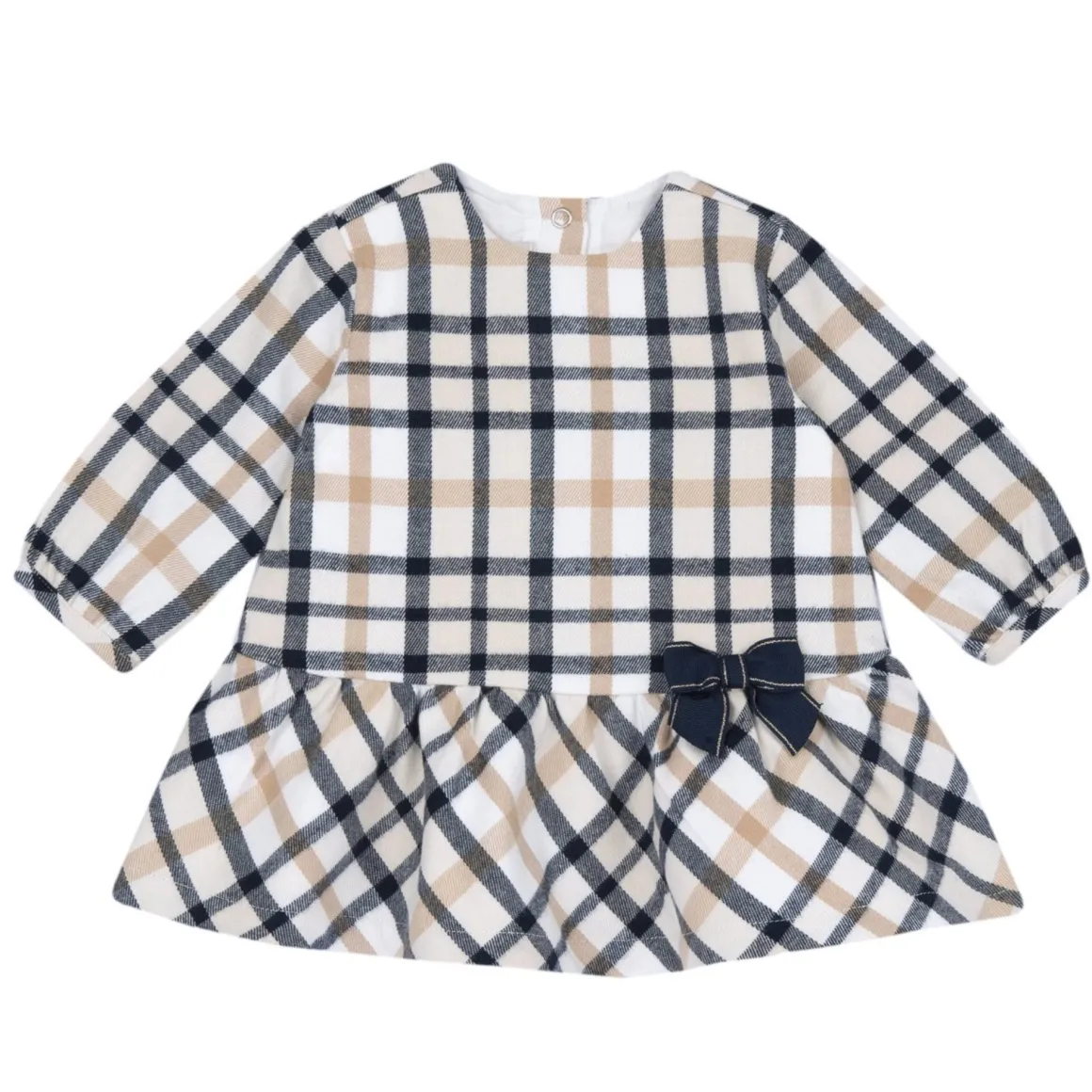 Abito ml tartan con fiocco blu – chicco