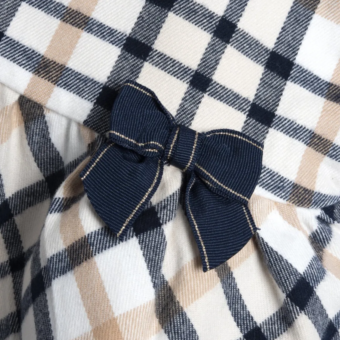 Abito ml tartan con fiocco blu – chicco
