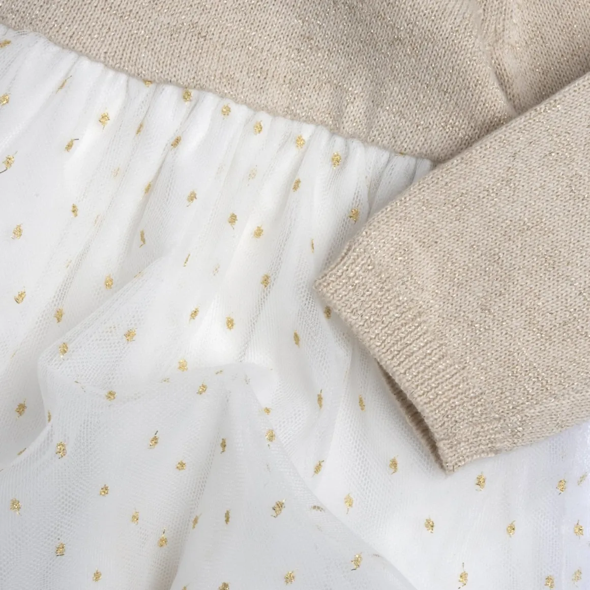 Abito oro con tulle – chicco