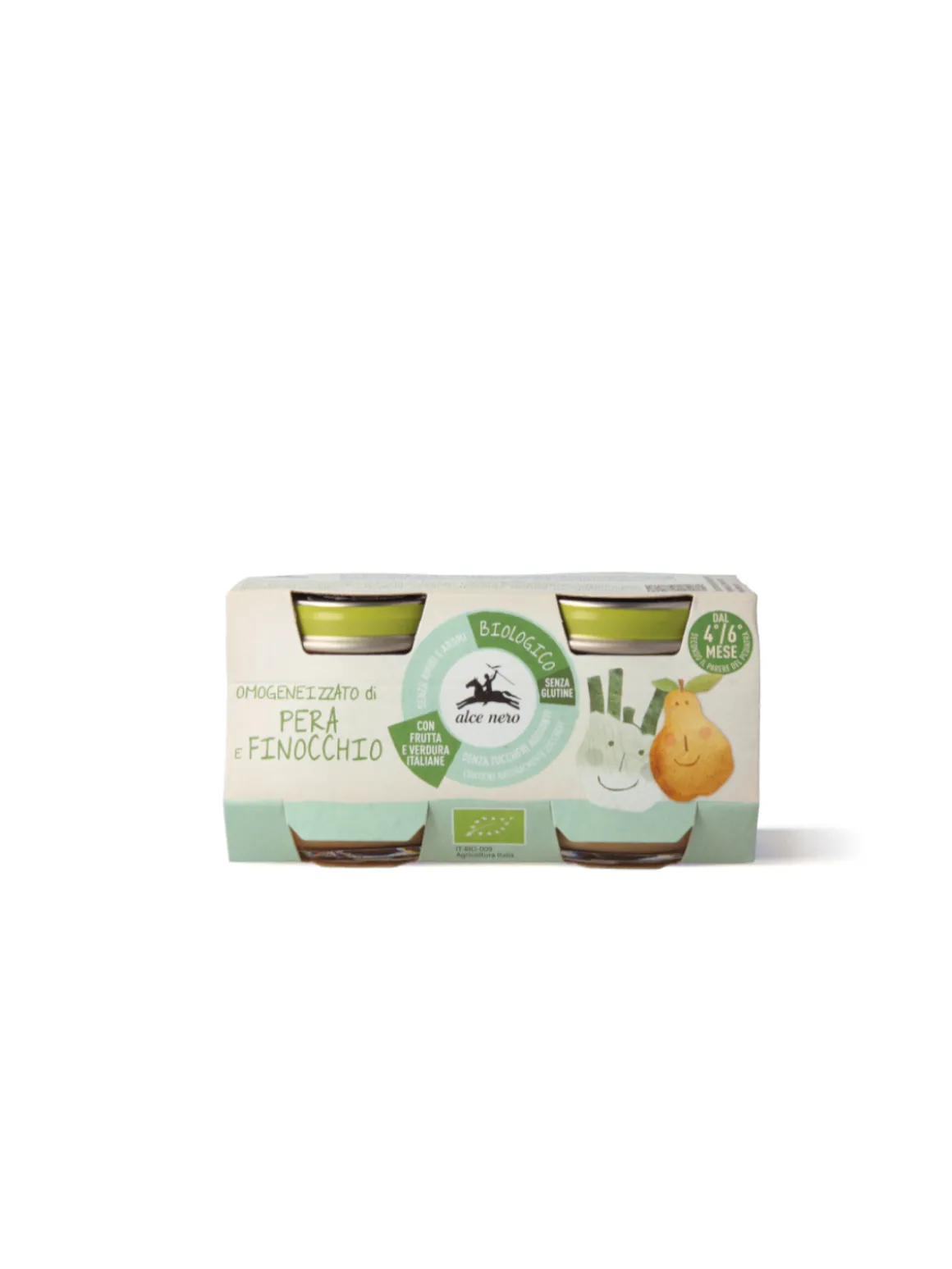 Alce nero – omogeneizzato pera e finocchio bio 2x80 gr