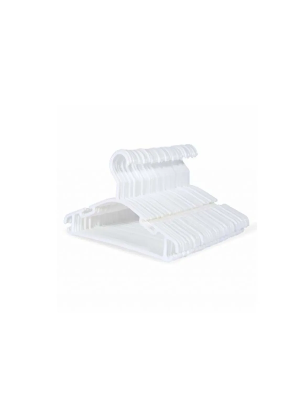 Appendi abiti in plastica bianco 6 pz