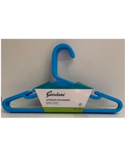 Appendi abiti in plastica azzurri 6 pz