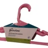 Appendi abiti in plastica rosa 6 pz