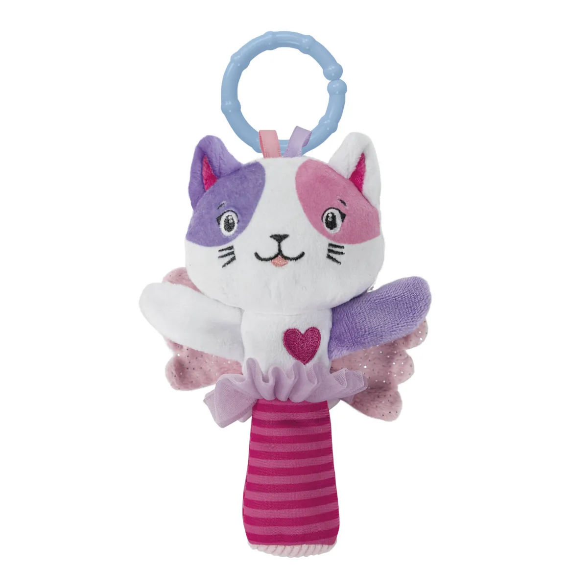 Baby clementoni – lovely cat sonaglino morbido peluche