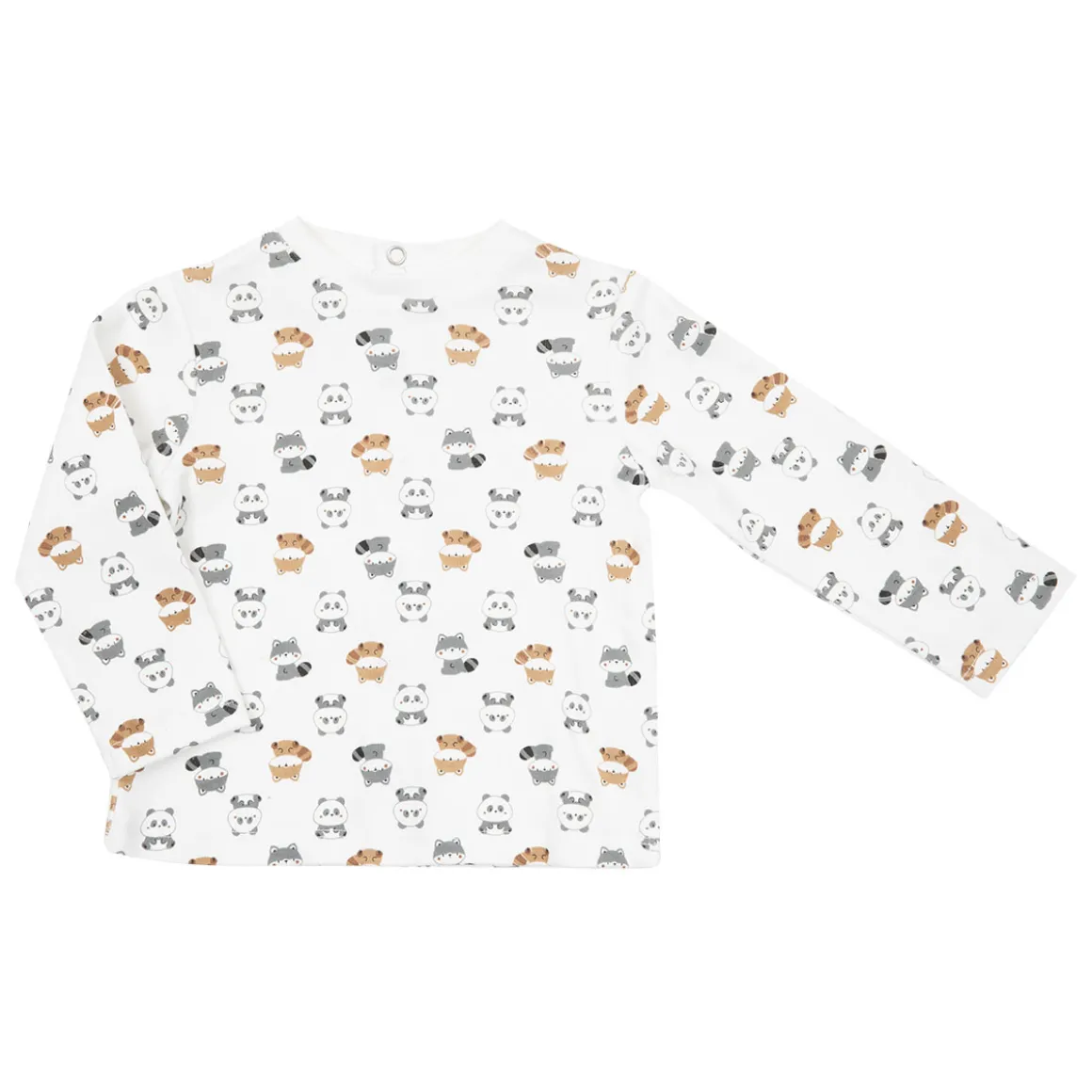 Barboteuse ciniglia marrone da bambino con top interlock