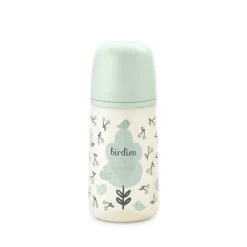 Biberon birdies 270ml sxpro flusso medio +0 mesi verde – suavinex