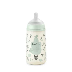 Biberon birdies 270ml sxpro flusso medio +0 mesi verde – suavinex
