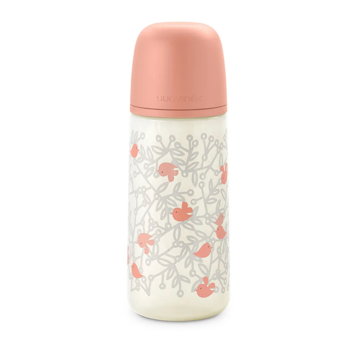 Biberon birdies 360ml sxpro flusso medio +6 mesi rosa – suavinex