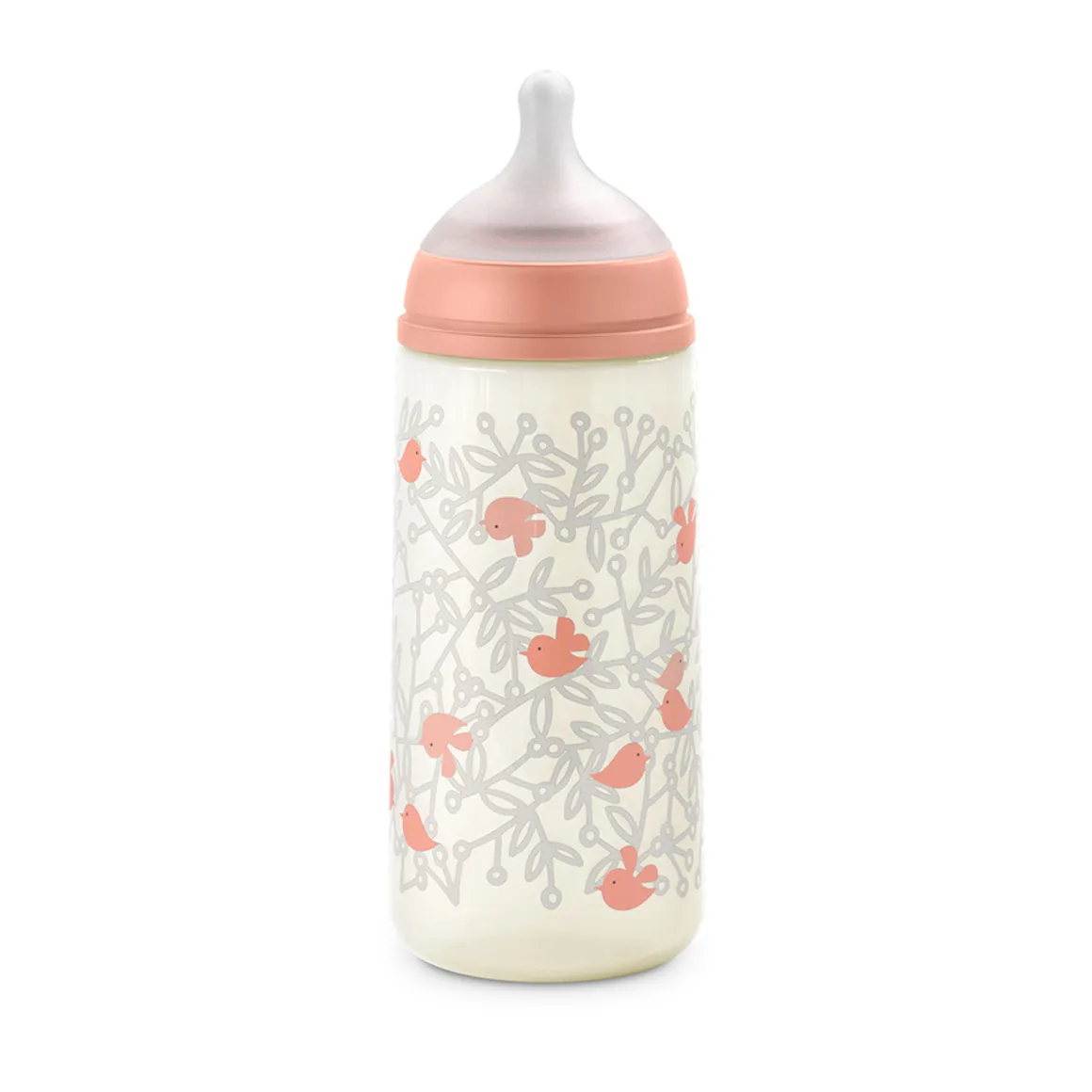 Biberon birdies 360ml sxpro flusso medio +6 mesi rosa – suavinex