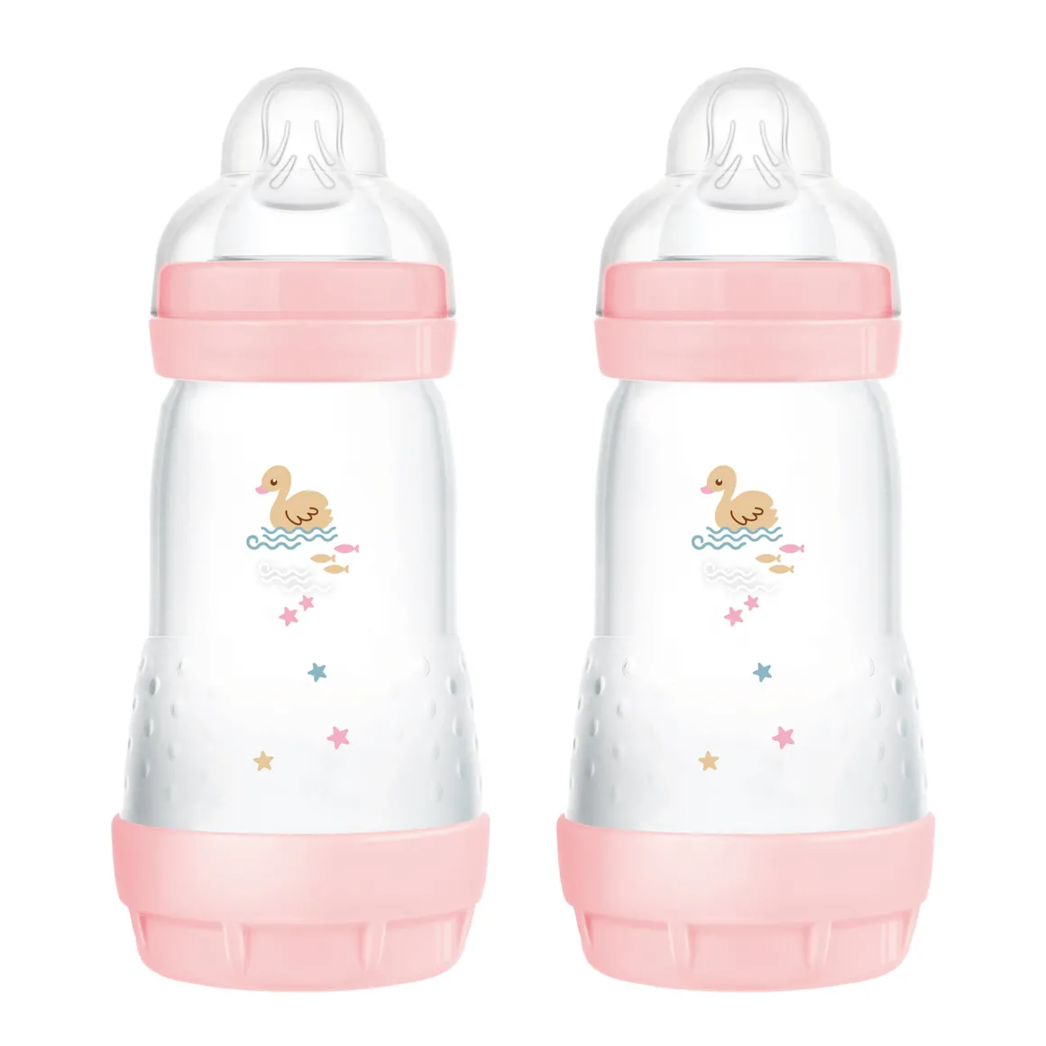 Biberon easy start 260ml bio-circolare conf. doppia rosa – mam
