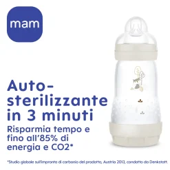 Biberon easy start 260ml bio-circolare conf. singola rosa – mam