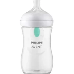 Biberon natural con tettarella a risposta naturale e valvola airfree da 260 ml 3-6m flusso 3 | senza bpa – philips avent