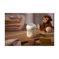 Biberon natural con tettarella a risposta naturale e valvola airfree da 125 ml 0m+| senza bpa – philips avent