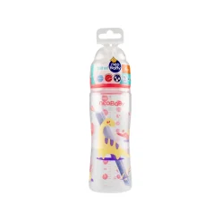 Biberon pp collo largo silicone 330ml – rosa – flusso veloce – neo baby