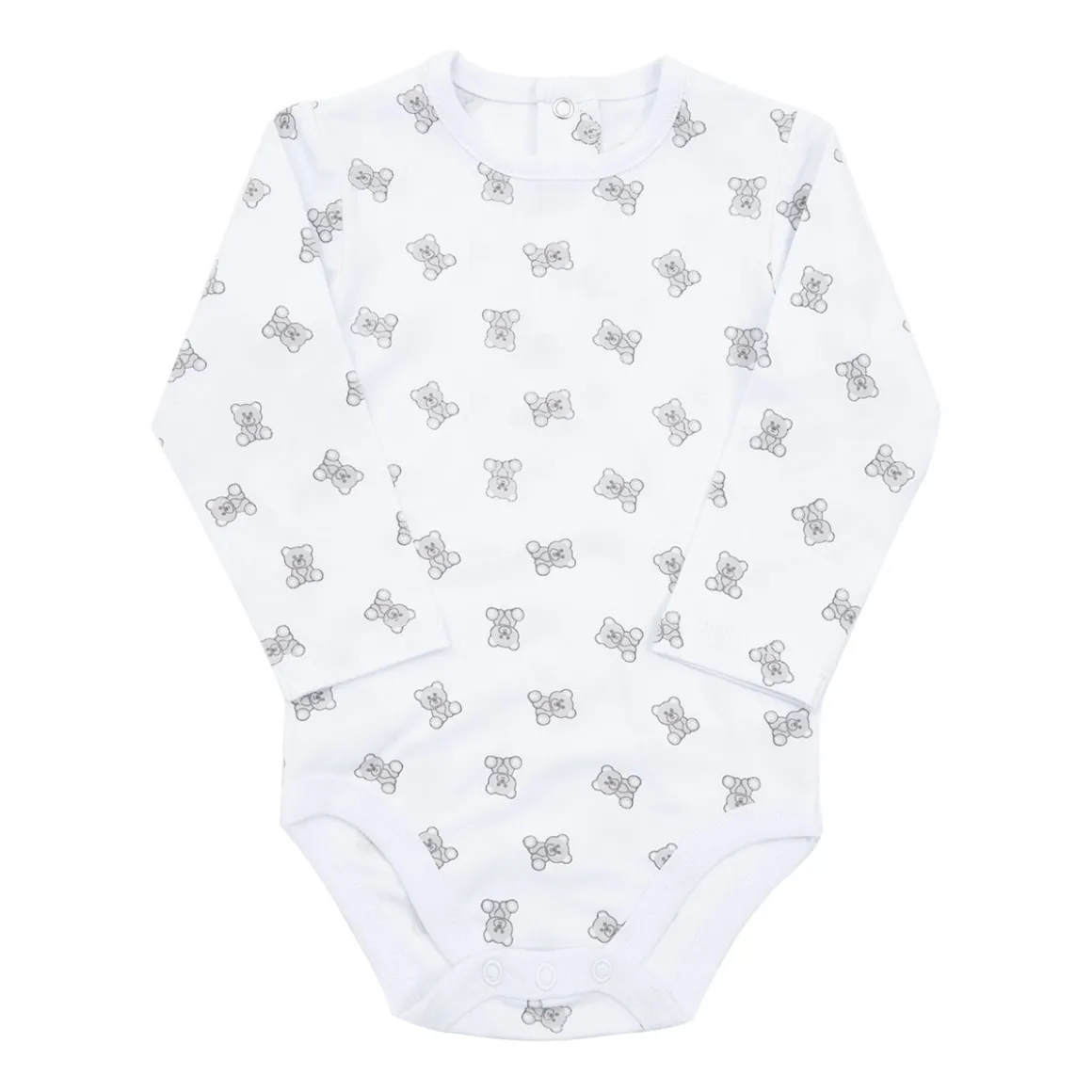 Body jersey bimbo bianco panna stampato