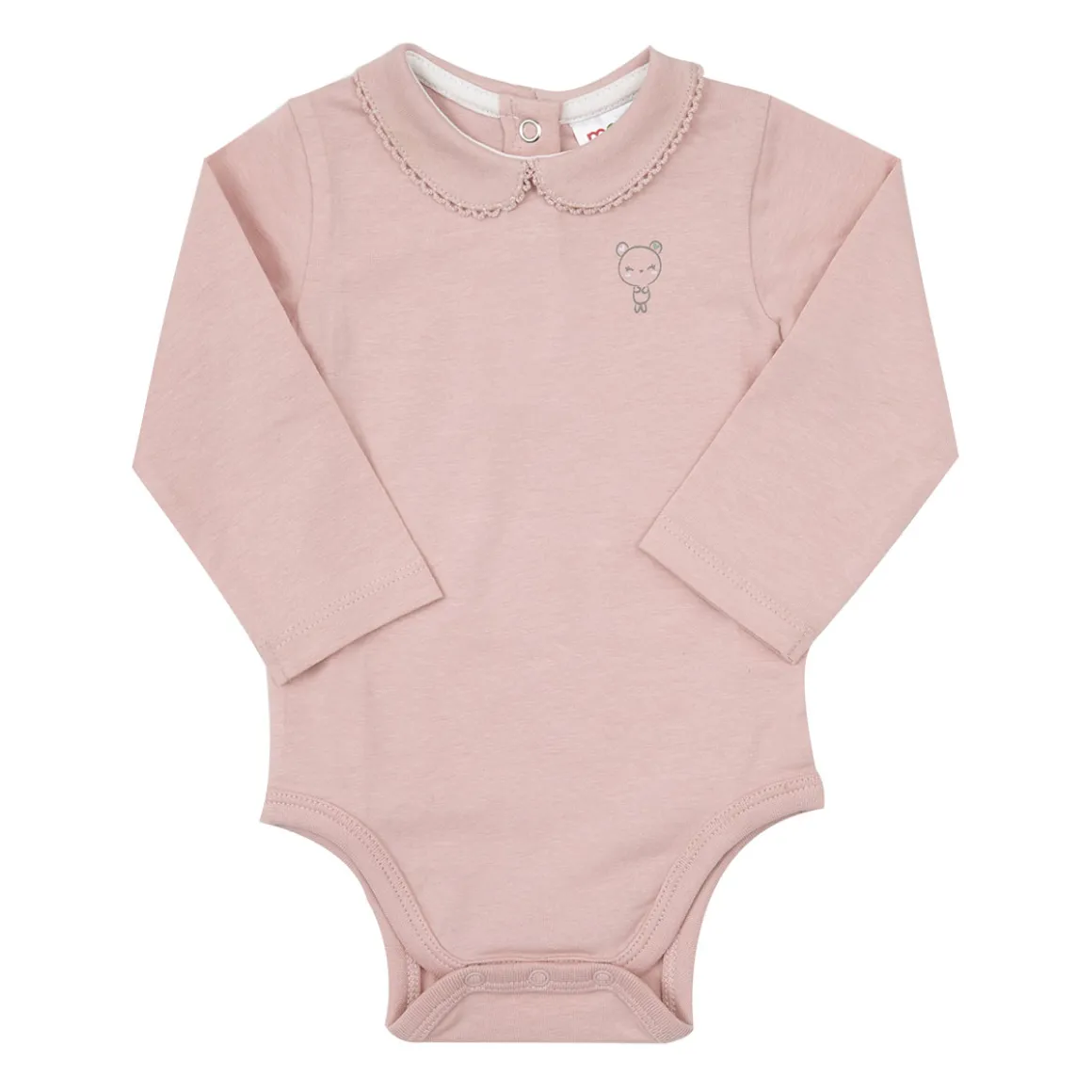 Body manica lunga bimba rosa