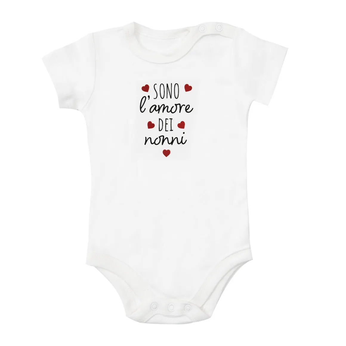 Body mezza manica interlock unisex bianco