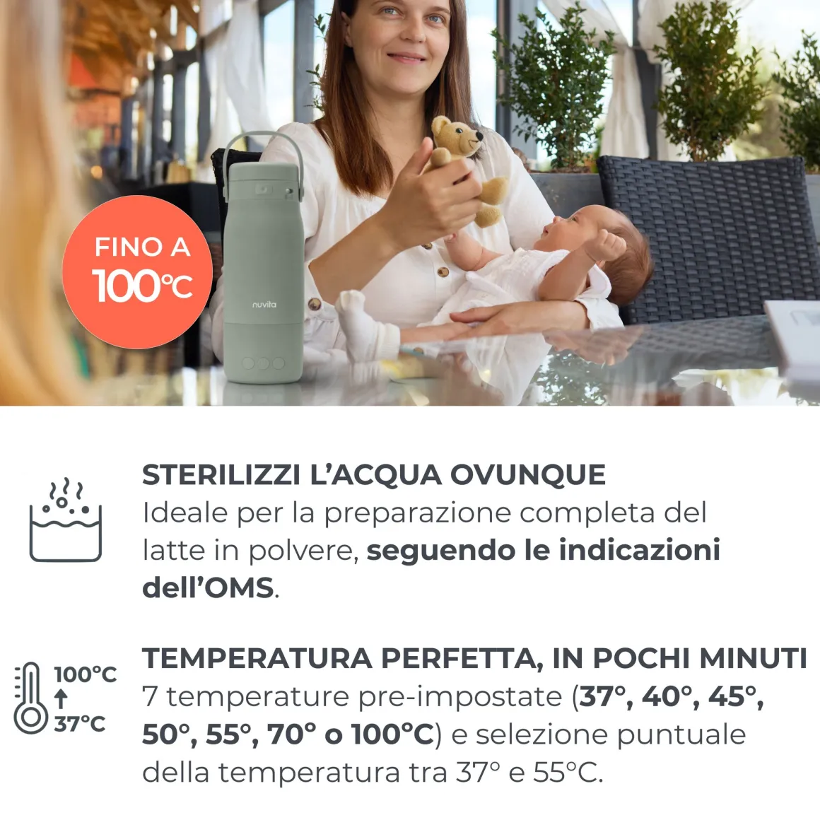 Bollitore e scalda latte portatile hot’n’go – nuvita