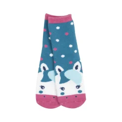 Calze antiscivolo bimba blue/rosa