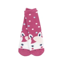 Calze antiscivolo bimba rosa/bianche