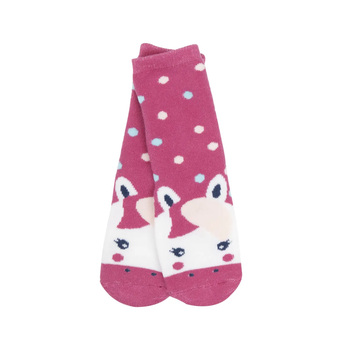 Calze antiscivolo bimba rosa/bianche