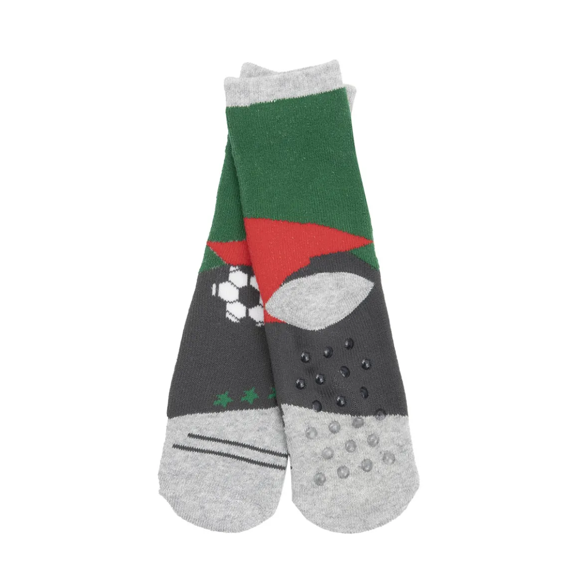 Calze antiscivolo bimbo girgio “soccer”