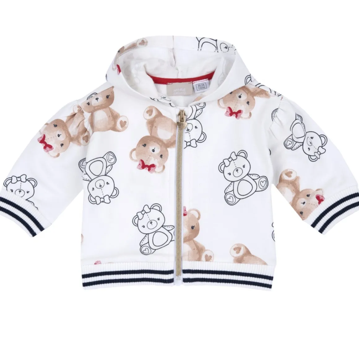 Cardigan con cappuccio fantasia orsetti – chicco