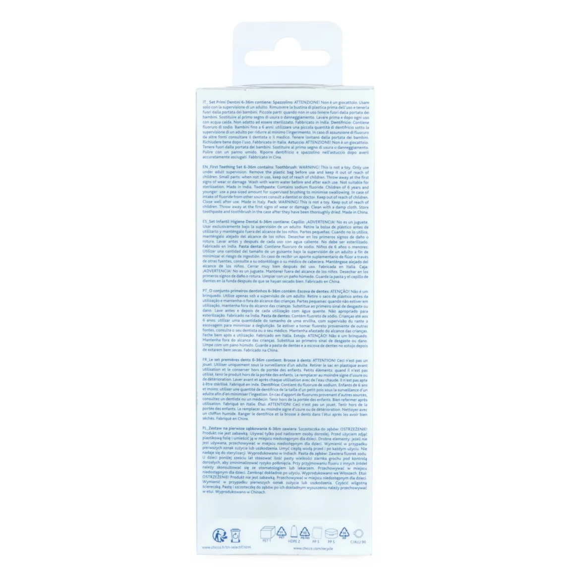 Chicco – set dentale 6m+ azzurro