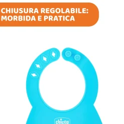 Chicco bavaglino in silicone facile da arrotolare 6m+ rosa