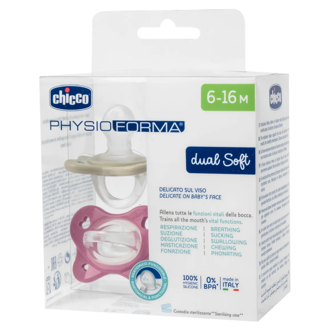Chicco dual soft rosa 2 pezzi | 6-16m