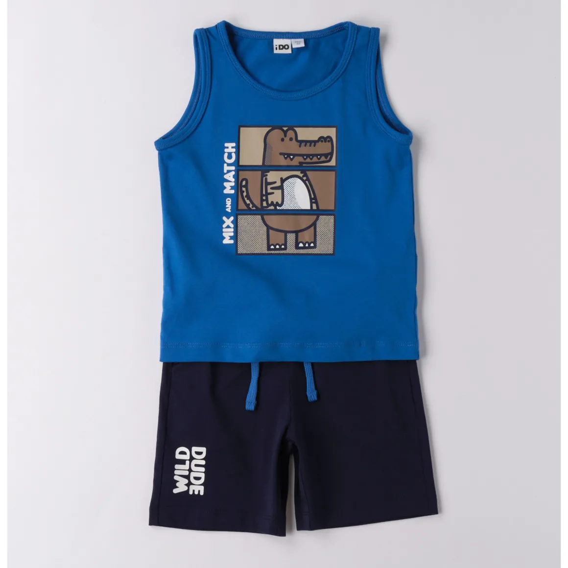 Completo corto short blu + canotta royal st cocco