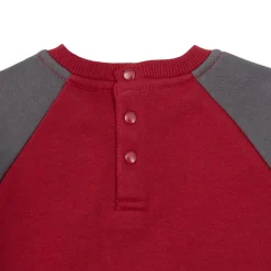 Completo jogging bimbo bicolor rosso/grigio