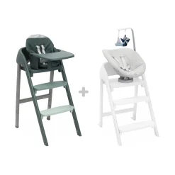 Crescendo up imperial green re_lux + crescendo recliner grey