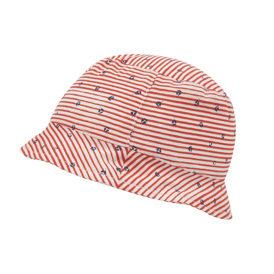 Cuffietta bimba bianco/rossa rigata