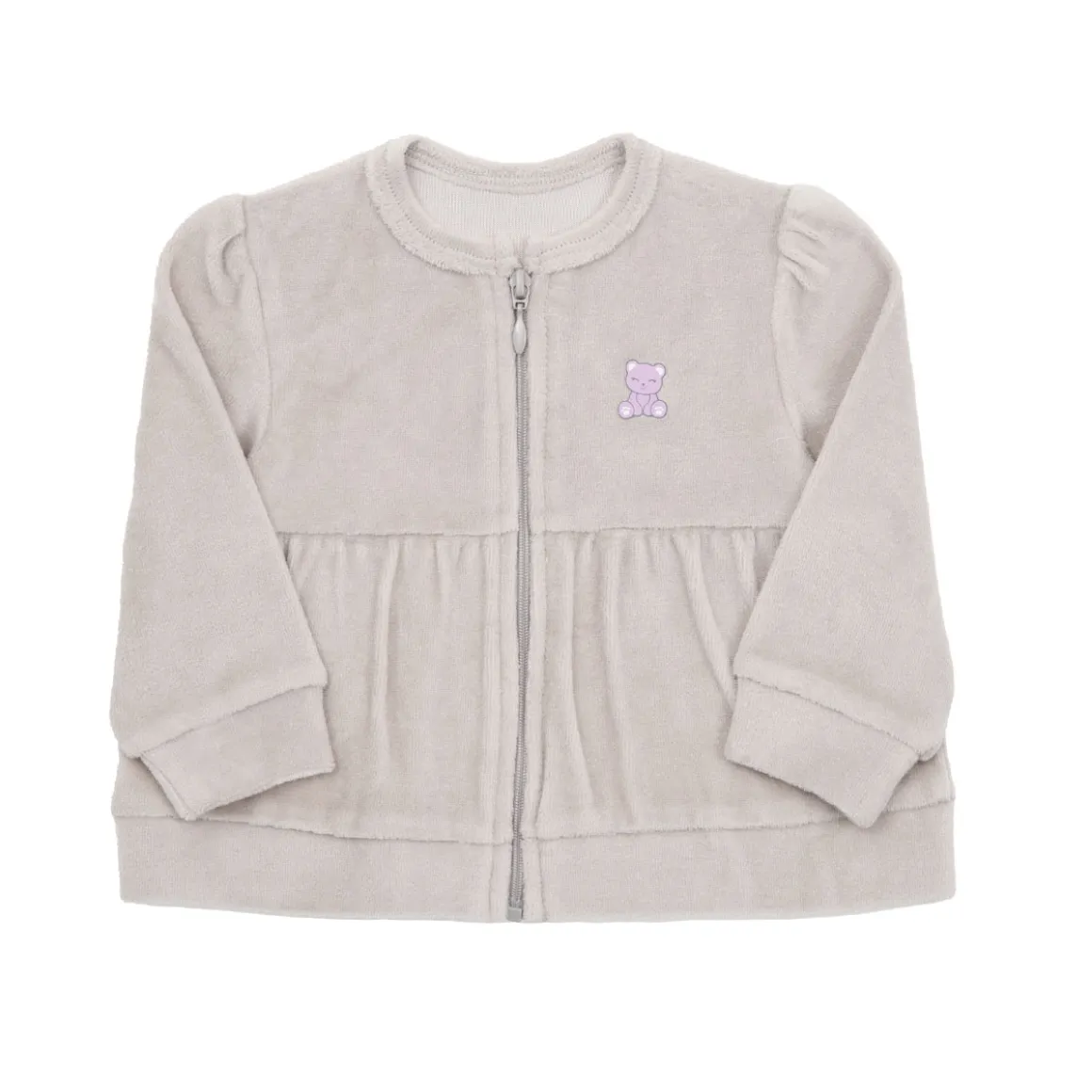 Felpa ciniglia bimba beige