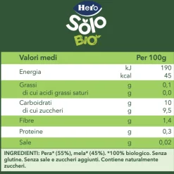 Hero solo omogeneizzato pera mela 120g