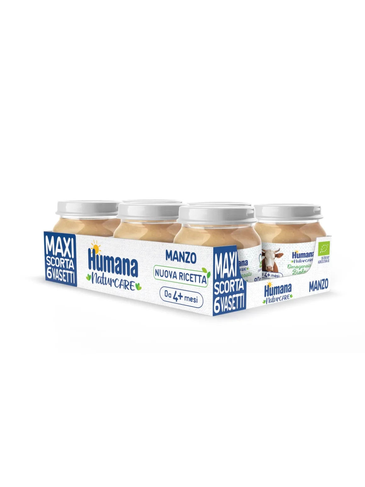 Humana omogeneizzato manzo biologico 6x80gr