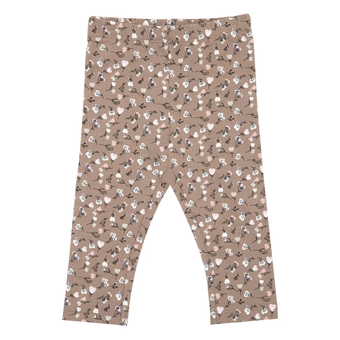 Legging felpato bimba marrone stampato