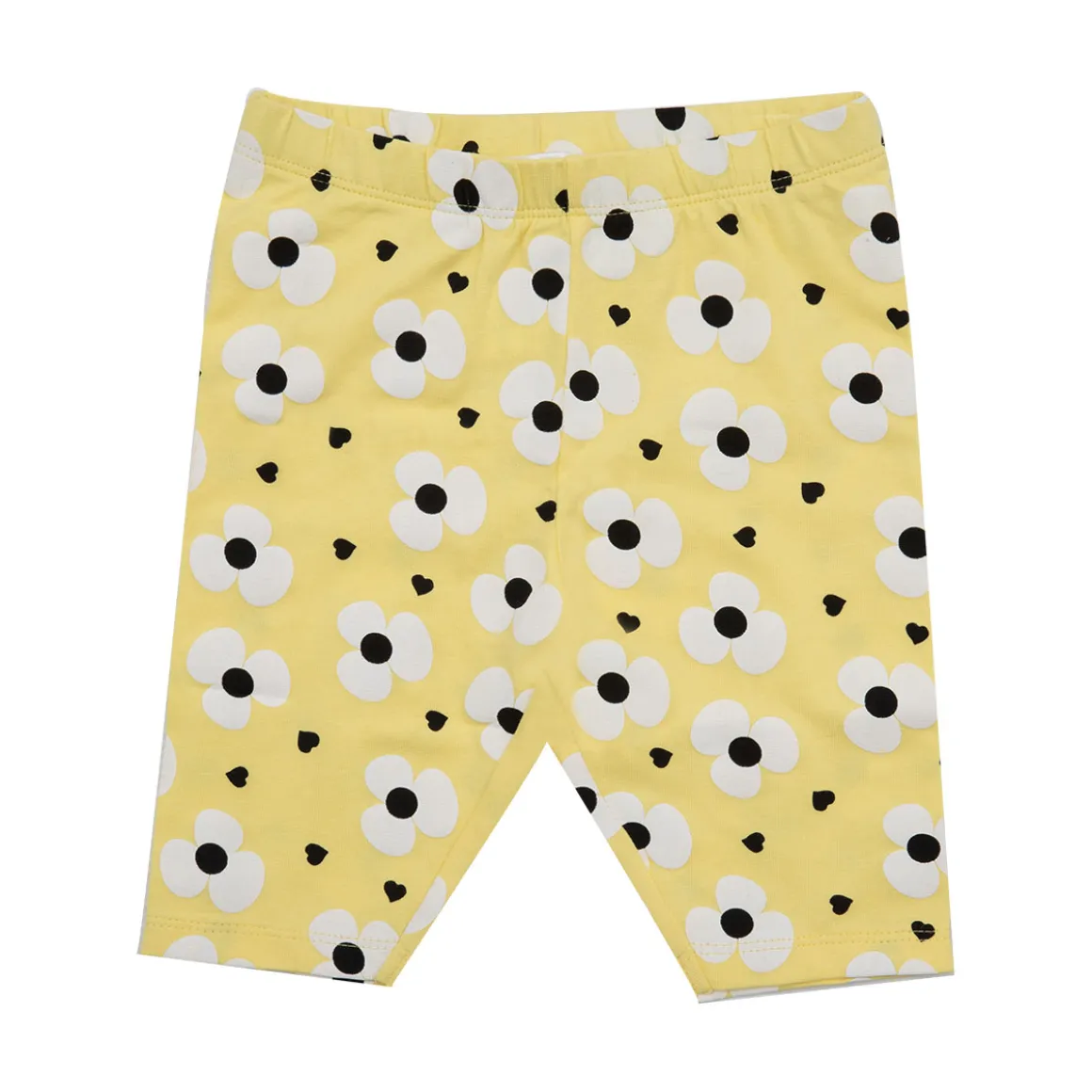 Legging jersey bimba giallo floreale