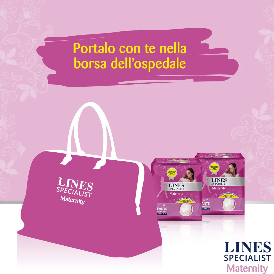 Lines specialist maternity mutandine assorbenti post parto misura media – 12 pz