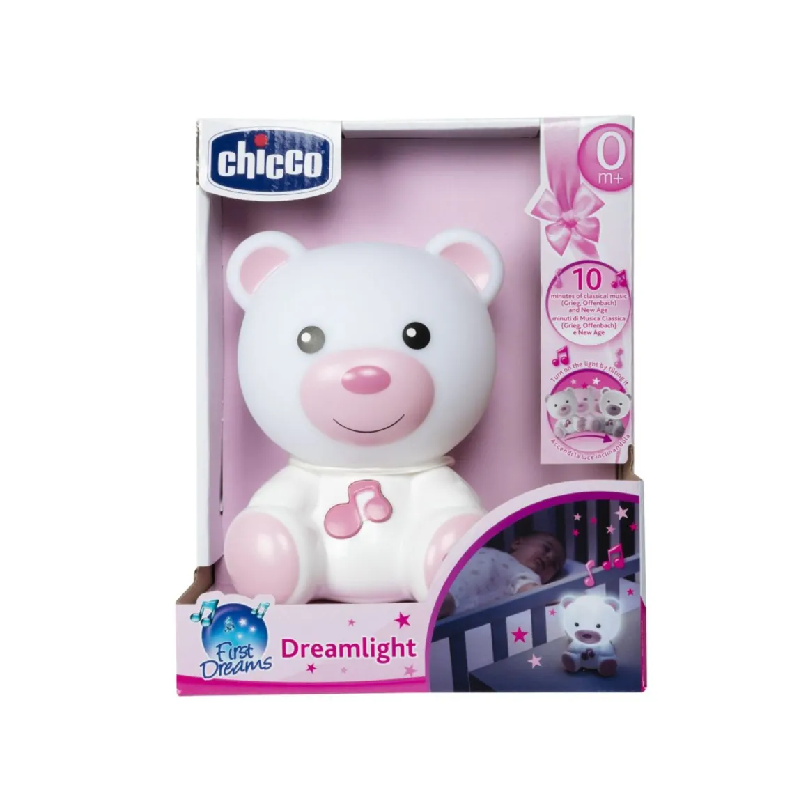 Luce notturna orsetto dreamlight rosa – chicco