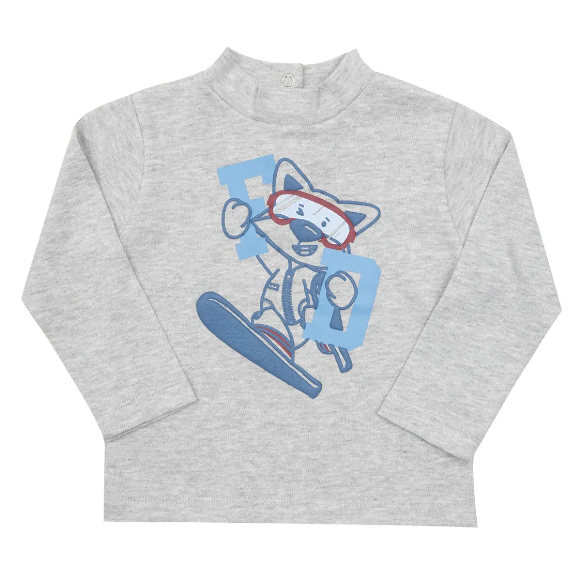 Lupetto bimbo grigio stampato