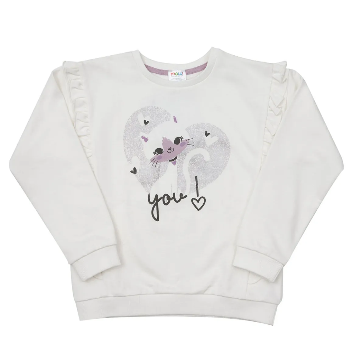 Mawi – maglia felpa frills e stampa