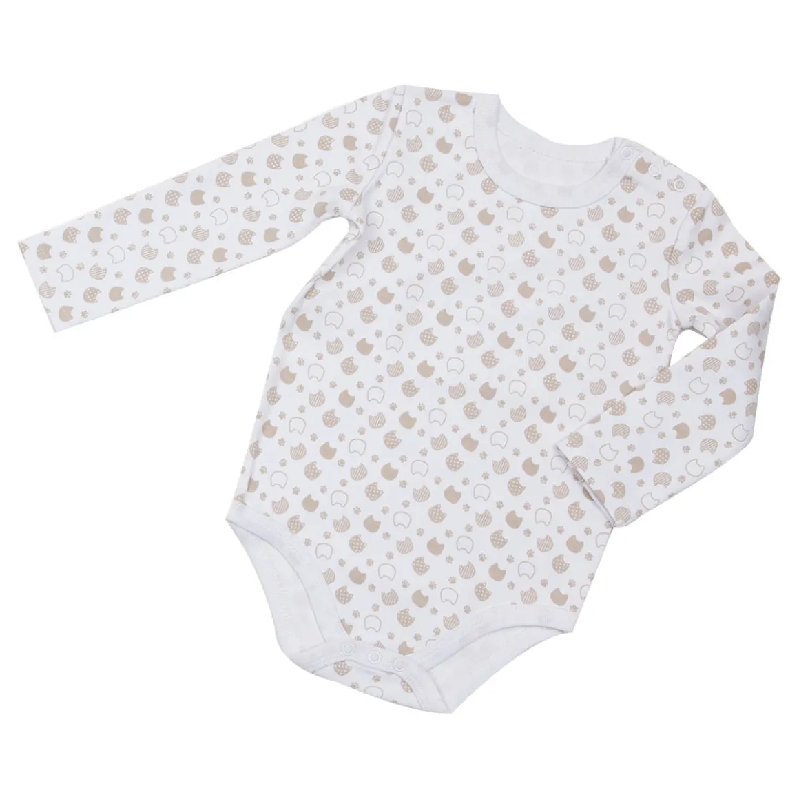 Mawi packx3 body manica lunga caldo cot unis oeko-tex
