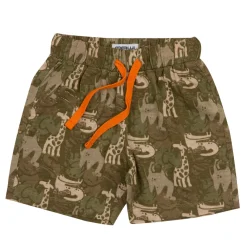 Mawi short verde con foglie