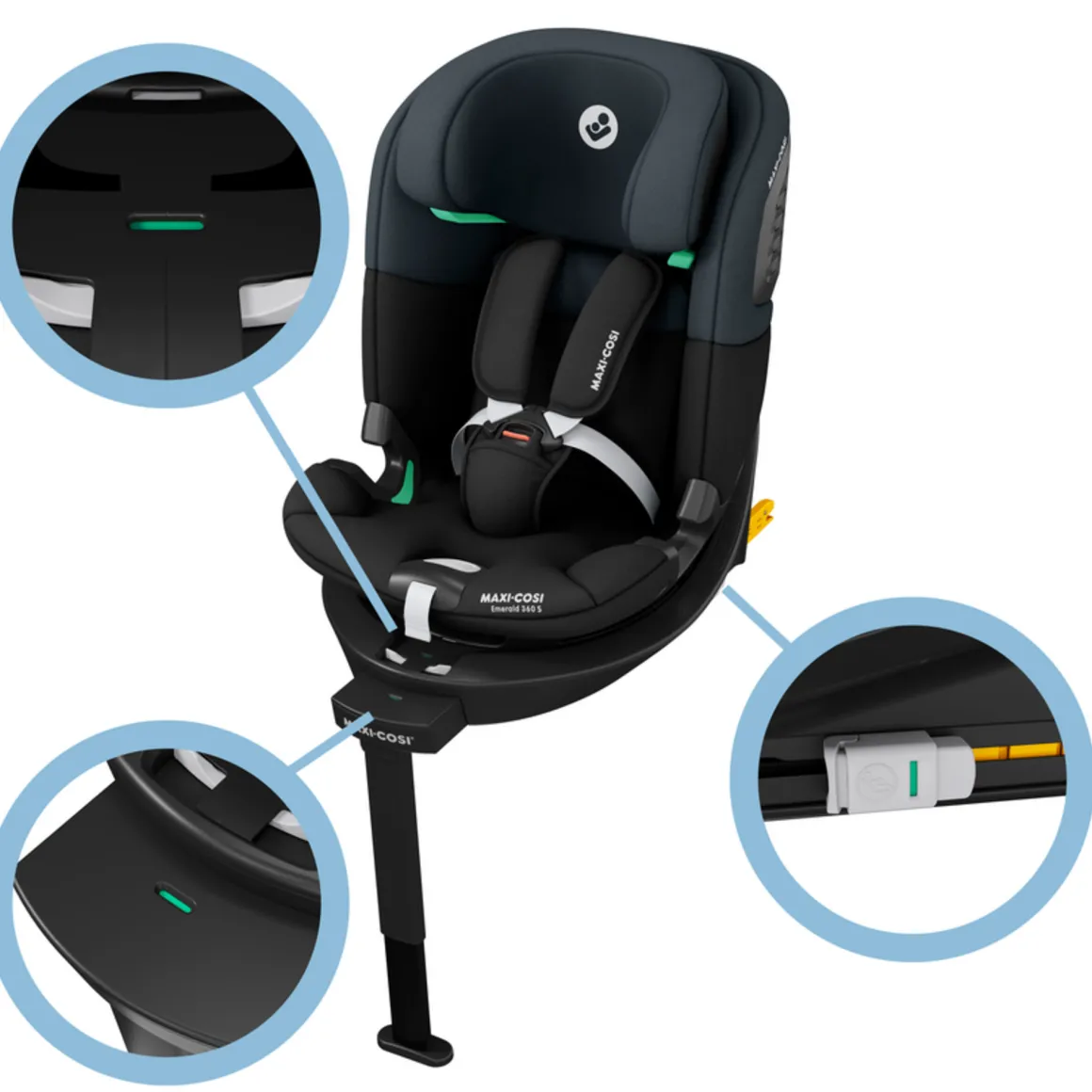 Maxi-cosi emerald 360 s tonal black 40-150cm